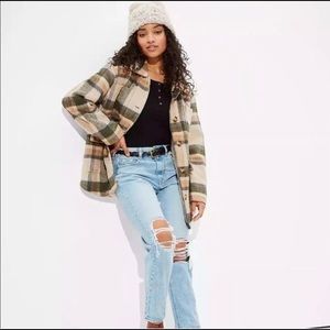NWT American Eagle Oversized Plaid Jacket